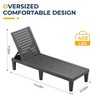 Gulches Outdoor Single Seater Sun Lounge 5-Position Adjustable Back, Wood Texture Design, UV-Protected Weatherproof Resin - 2 of 4