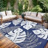 Waterproof Outdoor Reversible Rug, Boho Leaves Plastic Straw Mat for Patio, RV, Deck, or Beach - 3 of 4