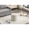 TUYOHW Round Ottoman,Footstool with Soft Padded Seat,Ottoman for Living Room,Bedroom,Entryway - 2 of 4