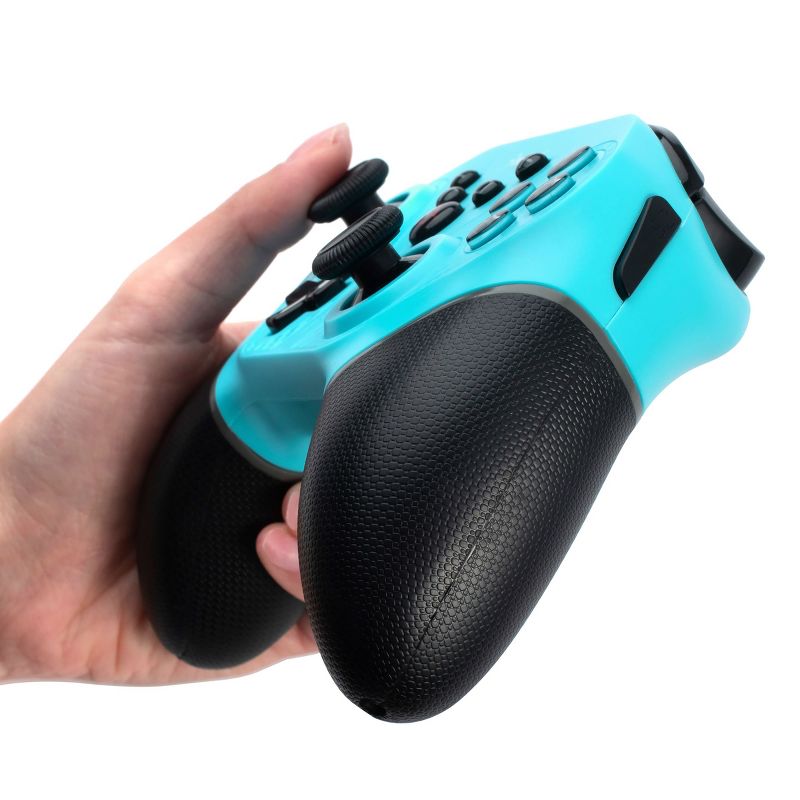 Insten Wireless Controller for Nintendo Switch, OLED Model, Lite, with Programmable Buttons, Gyro Axis, Vibration, Turbo, Blue, 4 of 10