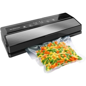 GERYON Automatic Vacuum Sealer Machine for Food Storage with Bags & Roll | Dry/Moist Modes, Compact Design & LED Light | For Sous Vide (Silver) - 1 of 4