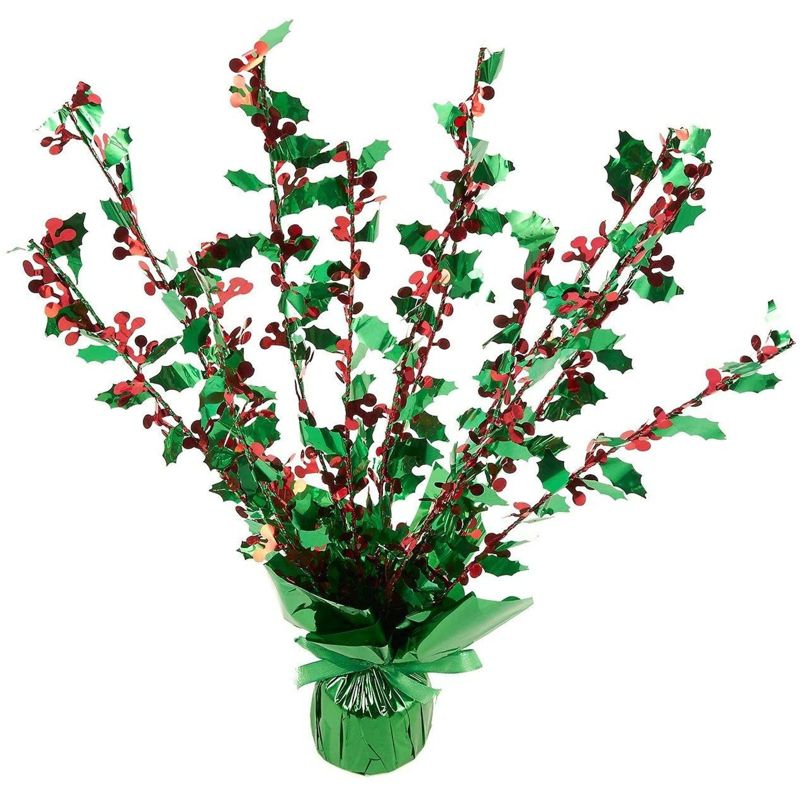 Juvale 6 Pack of Christmas Centerpieces, Balloon Weight for Dining Room Table Decor, Holiday Decorations, Green, 13.5x2.3x1.7 in, 3 of 4