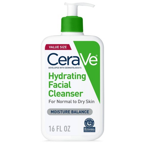 Cerave Hydrating Face Wash With Hyaluronic Acid And Glycerin For Normal To  Dry Skin - 16 Fl Oz : Target