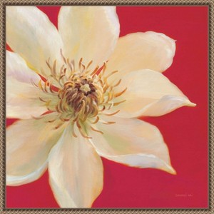Amanti Art Contemporary Clematis by Danhui Nai Framed Canvas Wall Art - 1 of 4