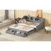 Streamdale Twin to King Size Daybed Frame with Storage Bookcases and Two Drawers,Charging Design,Gray - 4 of 4