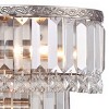 Vienna Full Spectrum Magnificence Modern Wall Light Sconce Satin Nickel Hardwire 10" 2-Light Fixture Tiered Crystal for Bedroom Bathroom Vanity Home - 3 of 4