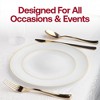 Smarty Had A Party White with Gold Rim Organic Plastic Dinnerware Set - 40 Sets - 2 of 4