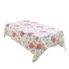 PiccoCasa Rectangle Vinyl Water Oil-Resistant Printed Tablecloths Pink Purple Flower 54"x71" - 2 of 3