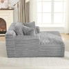 Chaise Lounge Sofa - Modern Upholstered Deep Seat with Armrest for Living Room or Bedroom, 48.8"W - 3irtyhousy - 2 of 4