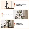 Sailboat Shaped Bookshelf, 4-Tier Ladder Book Shelf, Nautical Storage Shelves, Space-Saving Freestanding Organizer for Living Room, Office - 4 of 4
