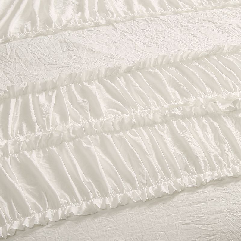 White Nova Ruffle Comforter Set - Lush Décor, 5 of 9
