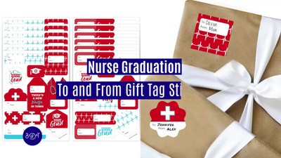Big Dot Of Happiness Nurse Graduation - Assorted Medical Nursing Graduation  Party Gift Tag Labels - To And From Stickers - 12 Sheets - 120 Stickers :  Target
