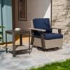 EAGLE PEAK Classic 2-Piece Patio Bistro Set with Swivel Rocker Chair and Side Table, 360° Swivel Wicker Outdoor Furniture - 2 of 4