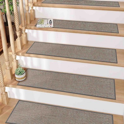 BAGOKIE 15PCS Non-Slip Carpet Stair Treads 8"x30" Mats Indoor for Wooden Steps