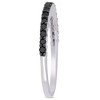 EVERLY JEWELRY |10K White Gold 1/5 CT TW Black Diamond Anniversary Band Black Rhodium Plated - 2 of 4