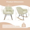Upholstered Rocking Chair, Glider Chair with Cozy Cushion, Rocking Accent Chair with Rubber Wood Legs, Wooden Nursery Chair Hold UP to 330LB - 2 of 4