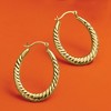 Ross-Simons 14kt Yellow Gold Twisted Oval Hoop Earrings - 4 of 4
