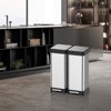 16 Gallon Kitchen Trash Can, Dual Compartment for Recycling and Trash, Without Inner Bucket - 3 of 4
