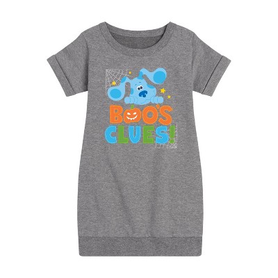 - Blue's Clues & You! - Boo's Clues Graphic Short Sleeve Fleece Dress