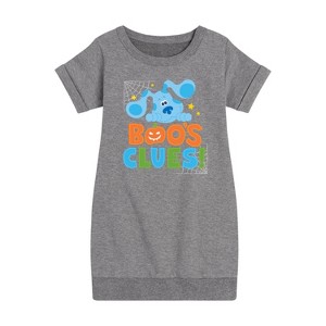 Girls' - Blue's Clues & You! - Boo's Clues Graphic Short Sleeve Fleece Dress - 1 of 4