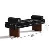 Upholstered Entryway Bench with Cushion, Accent Seating for Bedroom, Modern End of Bed  Bench with Bolster Pillows-Tanpinhause - 4 of 4