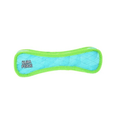 DuraForce Bone Dog Toy - Blue/Green - M/L