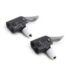 Unique Bargains Plastic Dual Head Pump Nozzle Hose Adapter for Bike Black 2pcs - 3 of 3