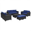 10-Piece Outdoor PE Rattan Cnversation Sectional Sofa Set with Storage Coffee Table and Waterproof Cushions - 2 of 4