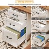 59" L Shaped Executive Desk with File Drawer & Storage Cabinet, Wood Corner Computer Desk, White - 3 of 4