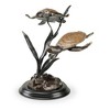 SPI Home Cast Aluminum Sea Grass Tango Sculpture with Double Turtles – Coastal Garden Accent, 17" Tall - 2 of 4