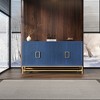 CAVINAS Modern Sideboard Cabinet with Rectangular Metal Handles & Adjustable Shelves,Buffet Cabinet with Storage for Kitchen,Dining Room - 2 of 4