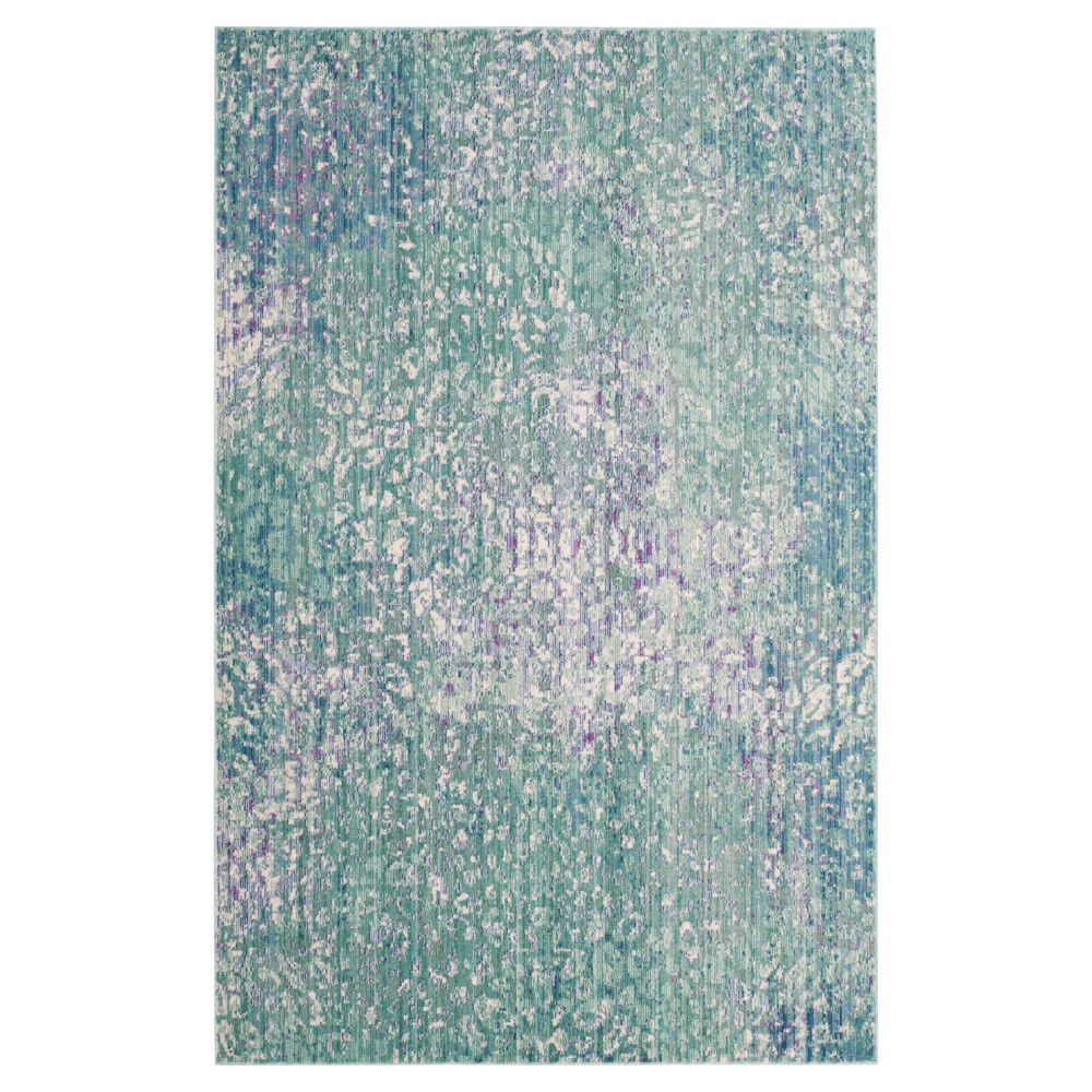 Blue Multi Burst Loomed Accent Rug 3'x5' - Safavieh