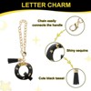 Unique Bargains Resin Lightweight Decorative Tassel Keychain Handle Charm Black with Gold Foil 1 Pc - 3 of 4
