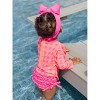 RuffleButts Baby/Toddler Girls UPF50+ Long Sleeve One Piece Rash Guard - 3 of 3