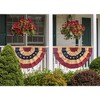 Briarwood Lane Tea Stained Patriotic Embroidered Bunting USA 48" x 24" Pleated Banner with Brass Grommets - 2 of 4