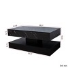 Modern LED Coffee Table with Storage Drawer and Remote-Control RGB Lights, Living Room Center Table for Home or Office-Tanpinhause - 4 of 4