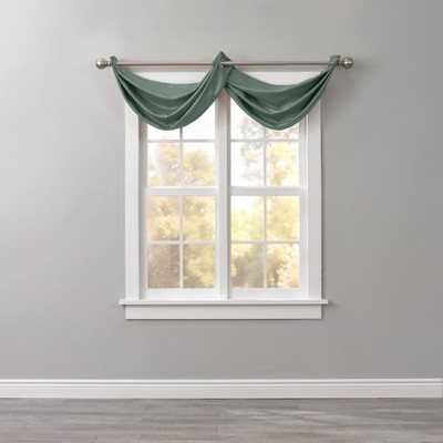BrylaneHome BH Studio Room-Darkening Waterfall Grommet Valance