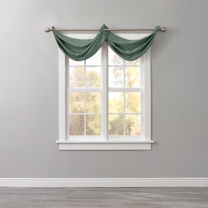 BrylaneHome BH Studio Room-Darkening Waterfall Grommet Valance - 1 of 3