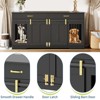 71" Dog Crate Furniture for 2 Dogs, Chew-Resistant Double Dog Kennel with 2 Drawers &  Sliding Doors, Decorative TV Stand End Table for Living Room - 3 of 4