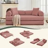 Sleeper Sofa Couch Modern Foldable 5-in-1 Modular Design with Pillows for Living Room - 3irtyhousy - 3 of 4