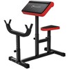 Soozier Adjustable Preacher Curl Bench, 265 LBS Seated Arm Isolated Barbell Dumbbell Bicep Station - 4 of 4