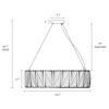 LNC Ethel 6-Lights 23.6" Modern Luxury Crystal Drum Chandelier for Dining Room, Gold/Black - 3 of 4