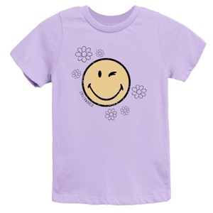 The Juniper Shop SmileyWorld Flower Outline Youth Short Sleeve Tee - 1 of 4