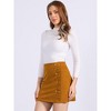Allegra K Women's Corduroy Vintage Button Decor Ruffled Trim High Waist Mini Skirt - 2 of 4