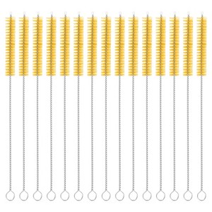 Unique Bargains Long Handle Wire Bristles Bottle Drinking Straw Cleaning Brushes 15 Pcs - 1 of 4