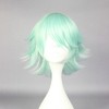 Unique Bargains Women's Halloween Wigs 12" with Wig Cap Light Green - image 2 of 4