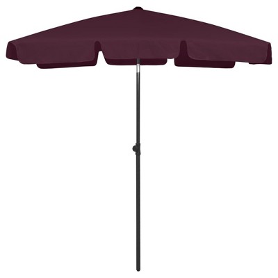 vidaXL Beach Umbrella Bordeaux Red 70.9 in.x47.2 in.