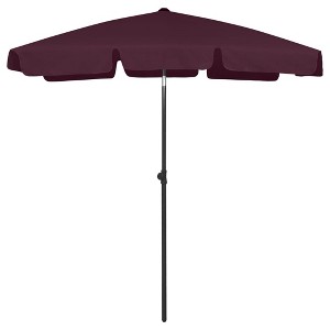 vidaXL Beach Umbrella Bordeaux Red 70.9 in.x47.2 in. - 1 of 4