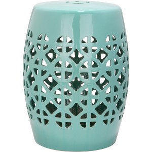 Circle Lattice Garden Stool - Indoor/Outdoor - ACS4508 - Safavieh - 1 of 3