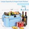 Tirrinia Large Insulated Picnic Basket, 34L Water Resistant & Leakproof Collapsible Portable Cooler Basket Set, with Free Foldable Grocery Bag - 2 of 4
